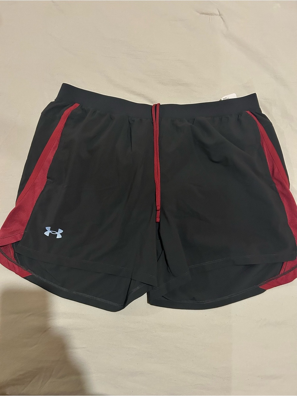 Under Armour Black Athletic Shorts with Red Accents